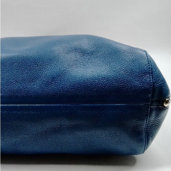 GUCCI Blue Leather Hobo Satchel - Large - Picture 12 of 15